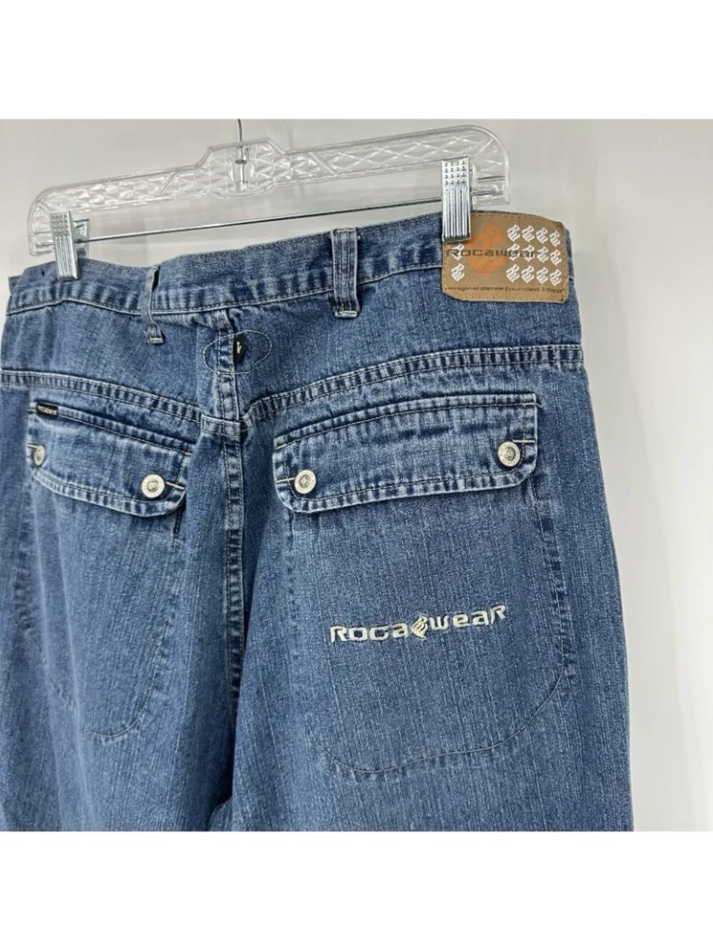 Y2K ROCAWEAR JEANS relaxed baggy denim 40 streetwear hip hop urban 90s retro